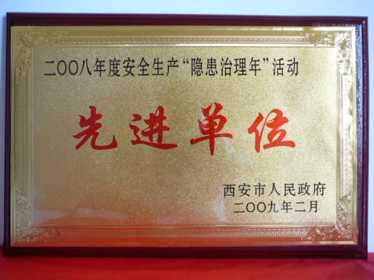 2009年2月，被西安市人民当驹炖为2008年度安全出产“隐患治理年”活动先进单元